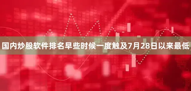 国内炒股软件排名早些时候一度触及7月28日以来最低